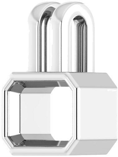 Pakabukas „Solitaire“ 417 Baltojo Aukso Emerald 7mm x 5mm (2)