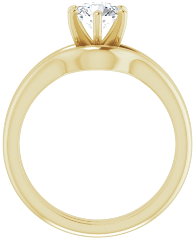 14K Yellow  5.8 mm Round Solitaire Engagement Ring Mounting (7)