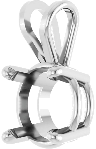 Pakabukas „Round 4-Prong Basket“ 950 Platinos Round 9mm (2)