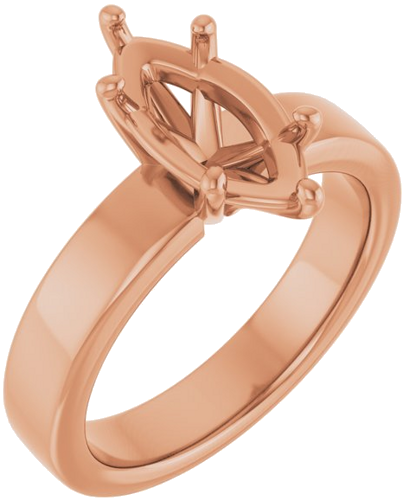Sužadėtuvių Žiedas 14k rose gold Marquise 12mm x 6mm (1)