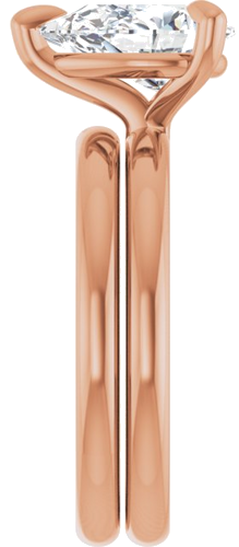 Sužadėtuvių Žiedas „Solitaire“ 14k rose gold Pear 10mm x 7mm (9)