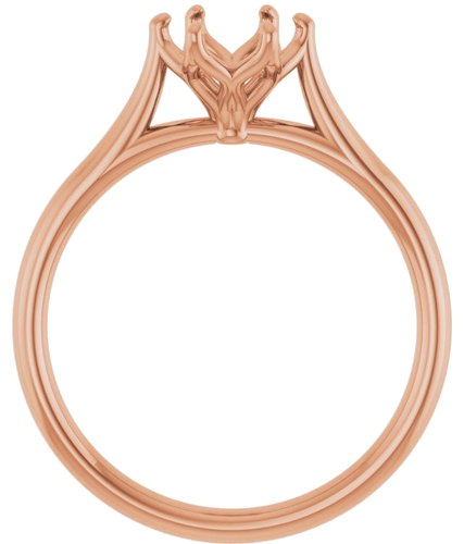 10K Rose 6.5 mm Round Engagement Ring Mounting (2)
