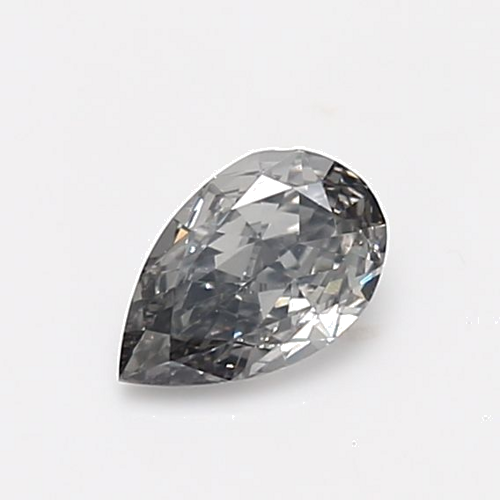 0.61 carat Fancy Dark Gray-SI1 Natūralus Pear Deimantas (1)