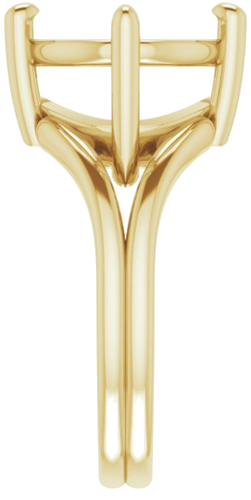 14K Yellow  16x12 mm Oval Solitaire Engagement Ring Mounting (4)