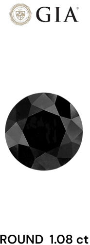 1.08 carat Fancy Black-VVS2 Excellent cut Natūralus Round Deimantas (1)