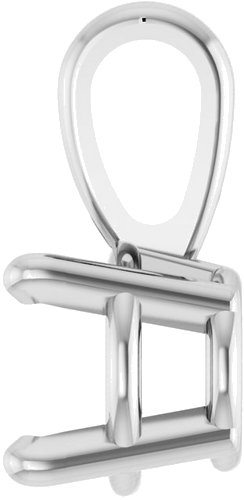 Sterling Silver 5 mm Round 4-Prong Pendant Mounting (3)