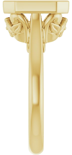 Sužadėtuvių Žiedas „Bezel-Set“ 14k yellow gold Emerald 11mm x 9mm (4)
