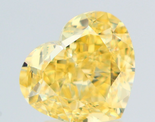 3.01 carat Fancy Intense Yellow-VS1 Natūralus Heart Deimantas (1)