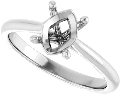 Sužadėtuvių Žiedas „Solitaire“ 417 Baltojo Aukso Oval 8mm x 6mm (5)