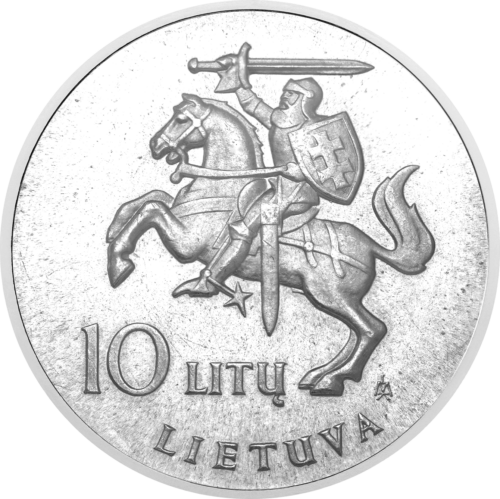 1993 Darius ir Girėnas 10 litų sidabrinė moneta MS 67 (4)