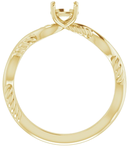 Sužadėtuvių Žiedas „Infinity-Inspired“ 585 Geltonojo Aukso Round 5.2mm (2)