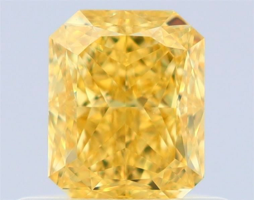 0.63 carat Fancy Vivid Yellow-VVS2 Natūralus Radiant Deimantas (1)