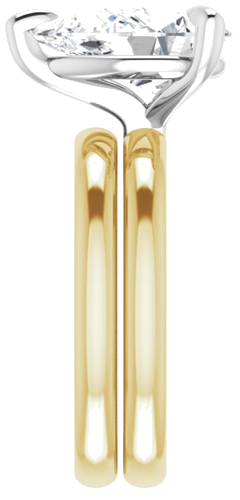 Sužadėtuvių Žiedas „Solitaire“ 585 Baltojo Ir Geltonojo Aukso Pear Shape 12mm x 8mm (8)