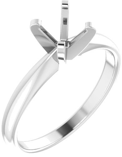 Sužadėtuvių Žiedas „Solitaire“ 585 Baltojo Aukso Round 6mm (1)