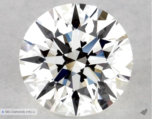 0.54 carat G-VVS2 Excellent cut Natūralus Round Deimantas (1)