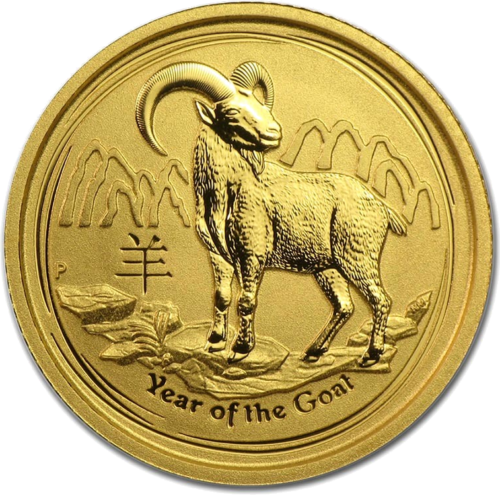 2015 Ožkos metai Australija 1/10 oz auksinė moneta (1)