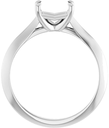 Sužadėtuvių Žiedas „Claw-Prong Solitaire“ 14k white gold Emerald 7mm x 5mm (2)