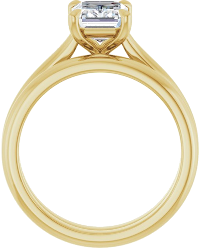 Sužadėtuvių Žiedas „Claw-Prong“ 14k yellow gold Emerald 8mm x 6mm (7)