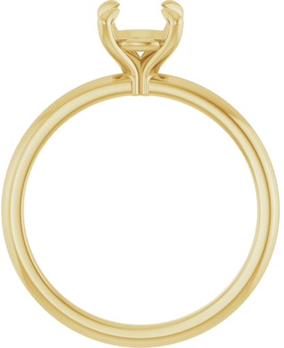 18K Yellow  6.5 mm Round Solitaire Engagement Ring Mounting (2)