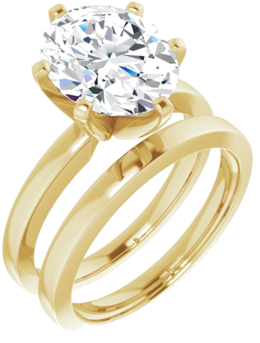 Sužadėtuvių Žiedas „Solitaire“ 14k yellow gold Oval 11mm x 9mm (6)