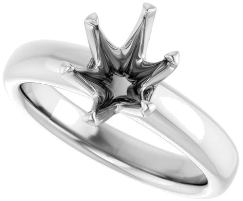 Sužadėtuvių Žiedas „Solstice Solitaire®“ 14k white gold Oval 9mm x 7mm (5)