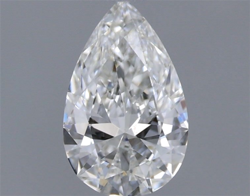 0.32 carat F-VVS2 Natūralus Pear Deimantas (1)