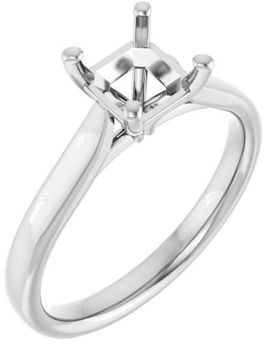 Sužadėtuvių Žiedas „Solitaire“ 585 Baltojo Aukso Asscher 6mm (1)