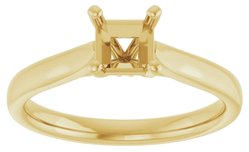 Sužadėtuvių Žiedas „Solitaire“ 585 Geltonojo Aukso Square 4.5mm (3)