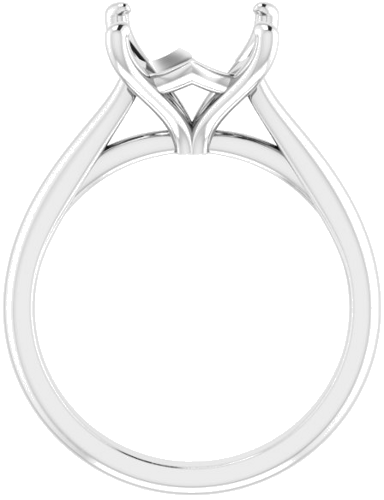 Sužadėtuvių Žiedas „Solitaire“ 14k white gold Square 8mm (2)