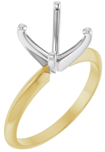 Sužadėtuvių Žiedas „Light Solitaire“ 585 Baltojo Ir Geltonojo Aukso Round 9.1mm x 9.7mm (1)