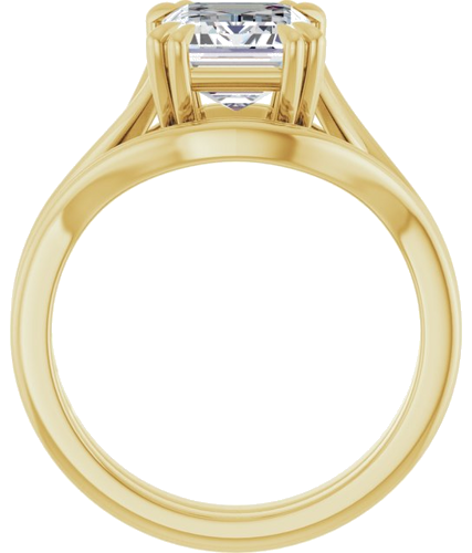 Sužadėtuvių Žiedas „Solitaire“ 585 Geltonojo Aukso Emerald 9mm x 7mm (7)