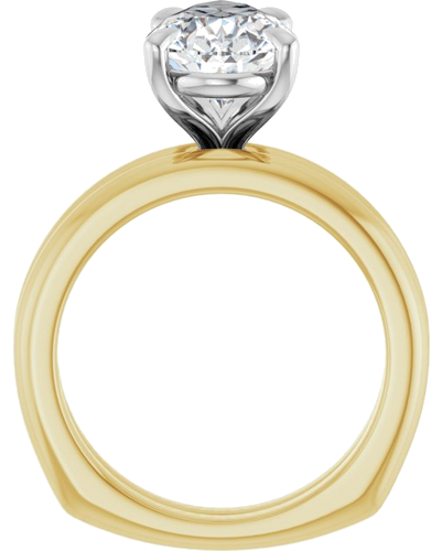 Sužadėtuvių Žiedas „Claw-Prong Euro Shank“ 14k yellow/white gold Pear 13mm x 8mm (7)