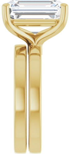 Sužadėtuvių Žiedas „Solitaire“ 14k yellow gold Emerald 12mm x 10mm (9)