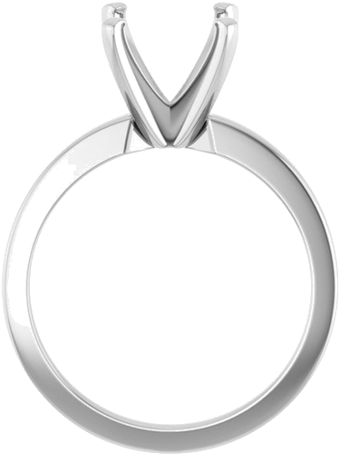 Sužadėtuvių Žiedas „Solitaire“ 14k white gold Square 6.5mm (2)