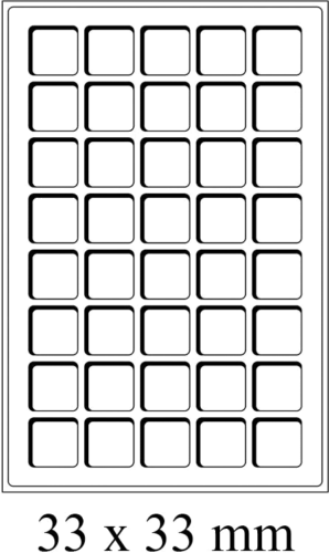 Monetų, medalių dėklai TAB Large - raudoni (3)