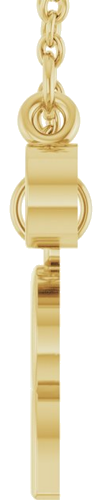 Pakabukas „Accented Initial“ 14k yellow gold Round 3mm (4)
