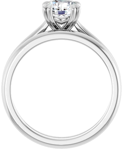 14K White 6.5 mm Round Solitaire Engagement Ring Mounting (7)