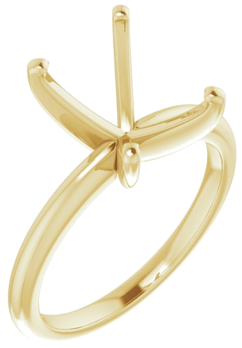 Sužadėtuvių Žiedas „Solitaire“ 585 Geltonojo Aukso Emerald 10mm x 8mm (1)