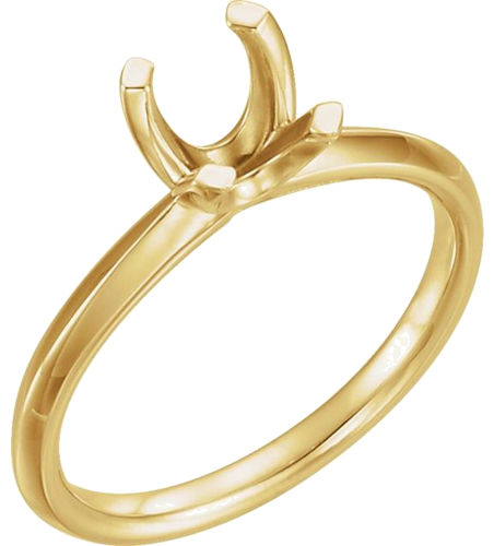 Sužadėtuvių Žiedas „Solitaire“ 14k yellow gold Round 6.5mm (1)