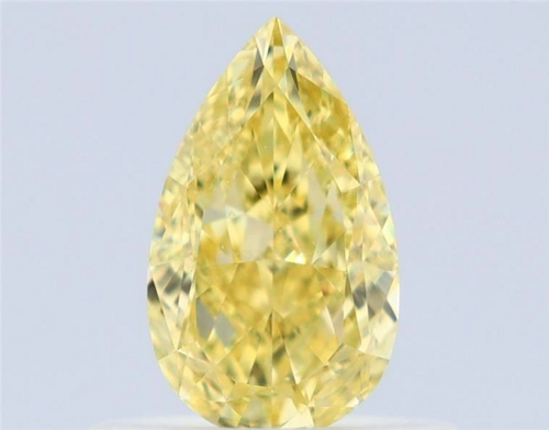 0.5 carat Fancy Intense Yellow-VS1 Natūralus Pear Deimantas (1)