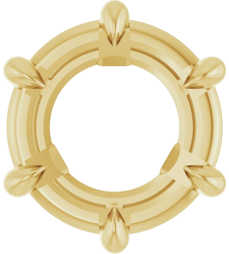 14K Yellow 7.5 mm Round Slide Pendant Mounting (1)