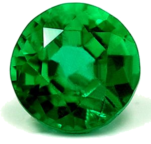 0.42 carat GREEN Round Smaragdas (1)