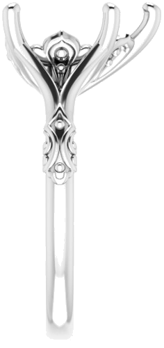 Sužadėtuvių Žiedas „Solitaire Sculptural“ 14k white gold Pear 12mm x 8mm (4)