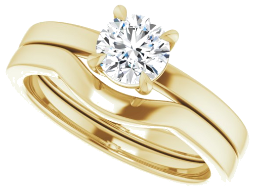14K Yellow 5.5 mm Round Solitaire Engagement Ring Mounting (10)