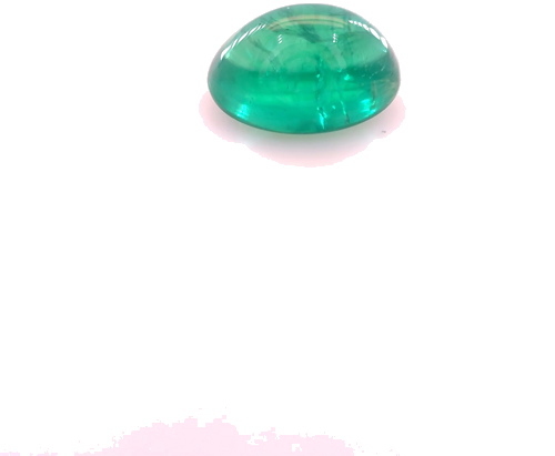 1.52 carat GREEN CABOCHON cut Oval Smaragdas (1)