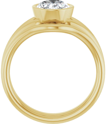 Sužadėtuvių Žiedas „Bezel-Set Solitaire“ 14k yellow gold Oval 9mm x 7mm (7)
