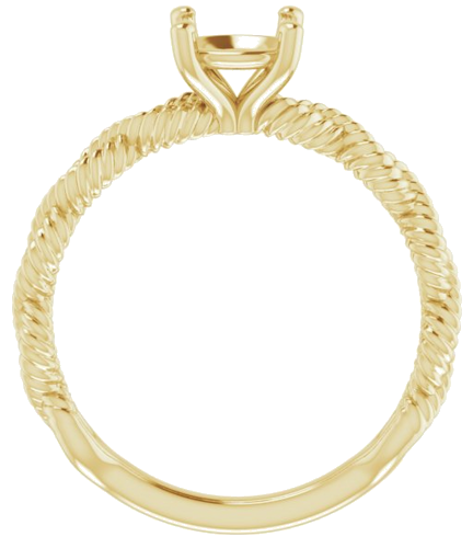 Sužadėtuvių Žiedas „Solitaire Infinity-Inspired“ 14k yellow gold Round 6.5mm (2)