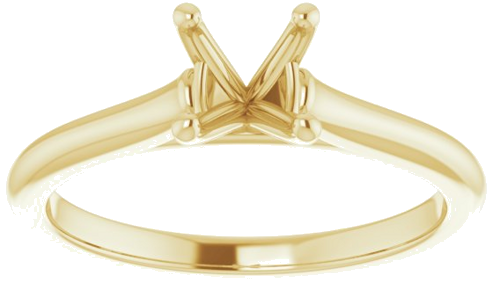 Sužadėtuvių Žiedas „Solitaire“ 585 Geltonojo Aukso Round 5.8mm (3)