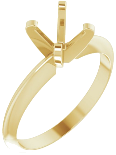 14K Yellow 5.7-6.0 mm Round 4-Prong Solitaire Engagement Mounting (1)
