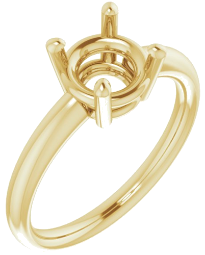 Sužadėtuvių Žiedas „Solitaire“ 585 Geltonojo Aukso Round 7.4mm (1)